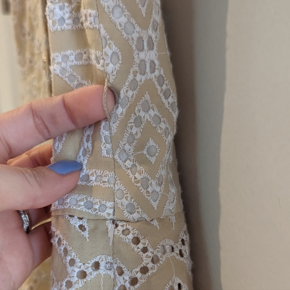 Antonio Melani Eyelet Lace Button Down Dress Size 0 - Picture 11 of 13